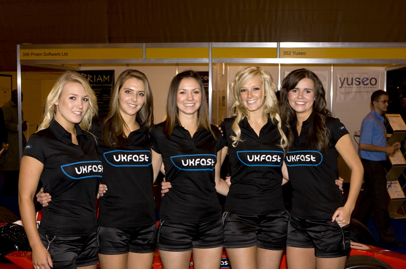 The UKFast Girls welcome clients...