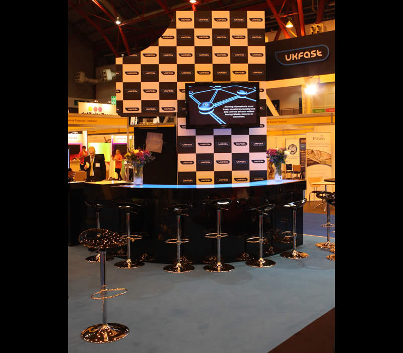 The UKFast Bar, serving orange juice and champagne